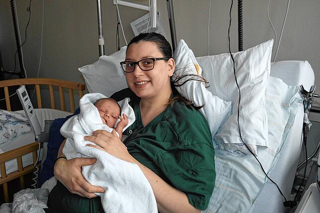Heike Mohr mit ihrem Sohn Linus.