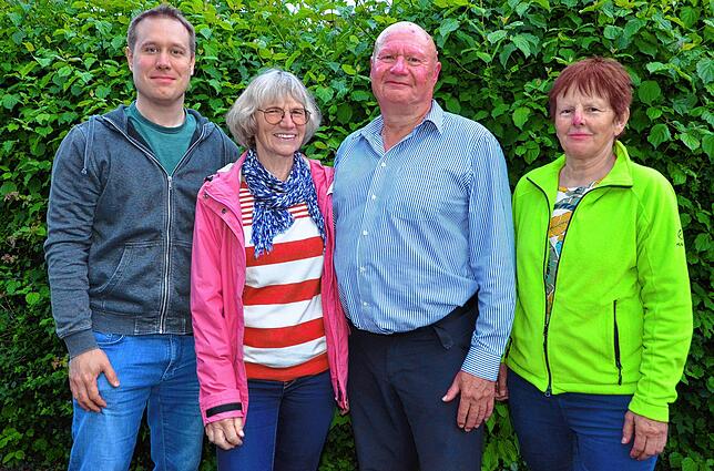 Der Vorstand des FC Kluftern (von links): Benjamin Merkle, Andrea Postulka, Erwin Postulka und Irmgard Knoll.