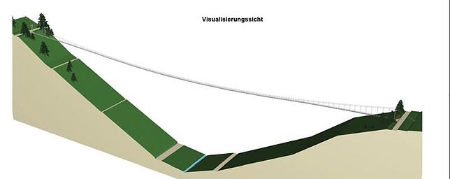Visualisierung des Skywalk Todtmoos über dem Wehratal. Bild: RM Projekt