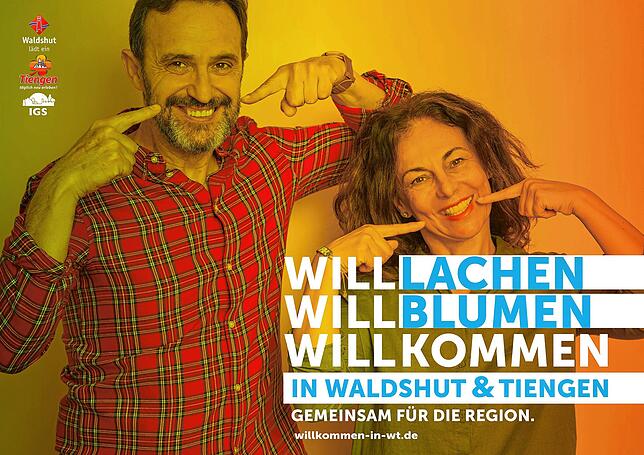 Mit einem Lächeln wollen die drei Gewerbevereine der Stadt Waldshut-Tiengen die Kunden künftig willkommen heißen.