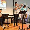 Den musikalischen Rahmen für den offiziellen Teil der Feier zum 60-Jährigen gestaltete ein Jazz-Quartett mit Malik Ouanba (Keyboard), ...