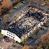 Die Brandruine der Scheffelhalle auf einem Luftbild vom Januar: Am 17. November 2020 ist der traditionsreiche Singener Veranstaltungsort ...