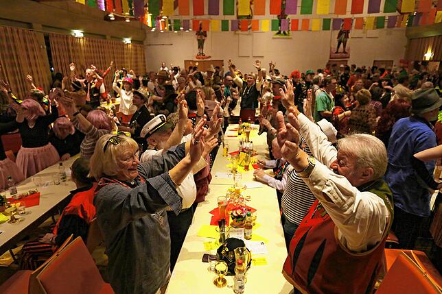 Beim Zunftabend der Narrenzunft Kluftern geht es normalerweise bis weit nach Mitternacht hoch her.
