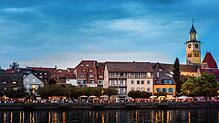 Das Promenadenfest vom See aus betrachtet. Auch 2021 wird es nicht stattfinden. Pandemie und Wetter lassen selbst die möglichen ...