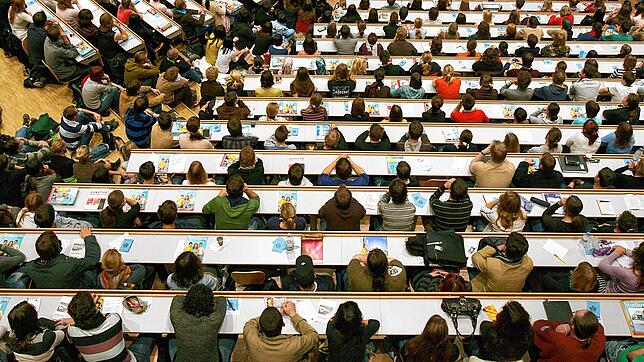 Ein volles Audimax: Studenten beklagen, dass ihnen der Austausch fehlt.