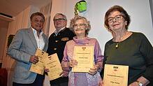 Geehrte Mitglieder des Schwarzwaldvereines (von links): Klaus Denzinger, Elmar Küpper, Elisabeth Klein und Helga Mattes.