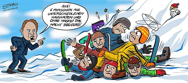 Bild 2: Das Jahr 2021 in zwölf Karikaturen