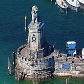 Der Löwe an der Hafeneinfahrt in Lindau.