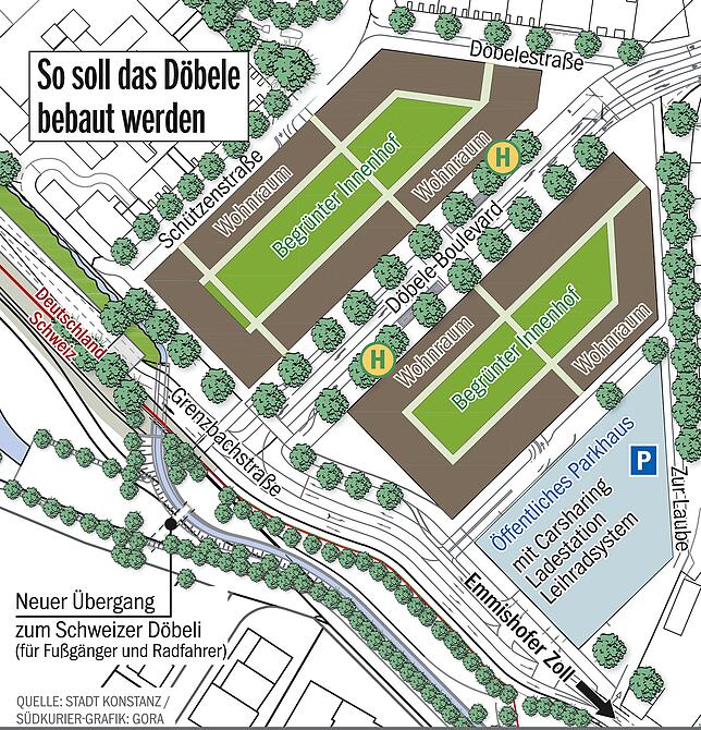 Bild 1: Soll am Döbele überhaupt noch ein Parkhaus entstehen und wenn ja, wer und wie viele sollen dort parken dürfen?