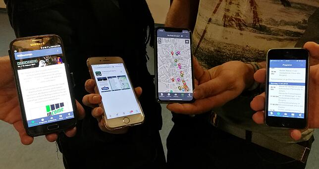 So sehen verschiedene Seiten der Urviecher-App aus.