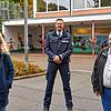 Die Zunftmeister Petra Meier und Michael Sutter versuchen zusammen mit Ordnungsamtsleiter Stefan Schmitz (Mitte) trotz Corona die ...