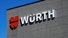 Das Logo des Handelskonzerns Würth. Würth Elektronik schließt das Werk in Schopfheim 2025.