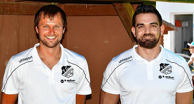 Neues Trainer-Duo beim FC Schönau: Tim Behringer (links) und Matthias Steinebrunner folgen auf Faik Zikolli.