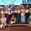 Fünf sozialpädagogische Klassen der Justus-von-Liebig-Schule haben ihren Schulabschluss gefeiert, im Bild die Klasse BKSPIT32.