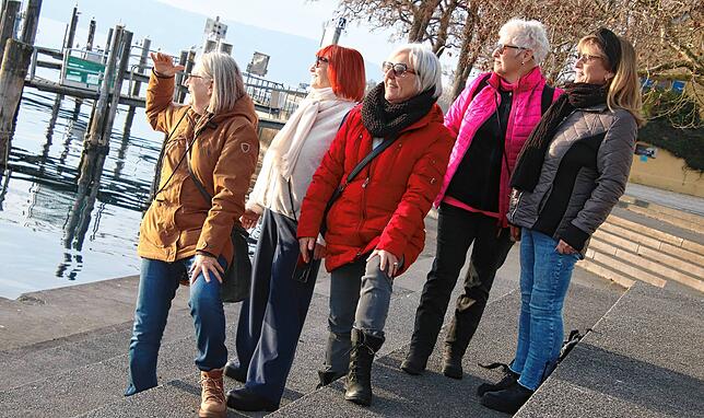Freundinnen aus dem Hegau, von links: Uli Oßmann, Lidia Hofer, Waltraud Rigling, Brigitte Weißmann, Conny Thomas.