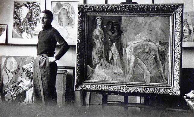 Curth Georg Becker in seinem Atelier.