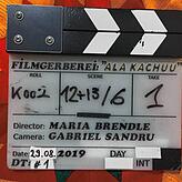 Die Filmklappe erinnert an den Dreh des nun Oscar-nominierten Films „Ala Kachuu – Take and Run“.