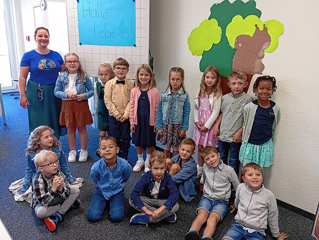 Die Klasse 1b der Josef-Hebting-Schule Vöhrenbach mit Klassenlehrerin Jessica Waibel