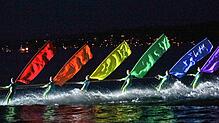 Ein Höhepunkt des Seenachtfestes war die Wasserskishow bei Nacht.