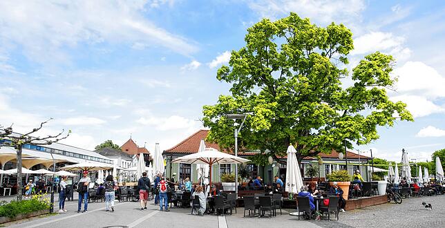 Einige Gäste haben es sich in der Hafenmeisterei gemütlich gemacht, aber freie Plätze gab es noch zuhauf.