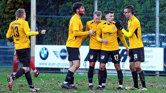 Die Gutmadinger hatten in Überlingen mehrfach Grund zum Jubeln. Von links: Claudius Hirt, Manuel Huber, Tobias Kienzler, Lukas ...