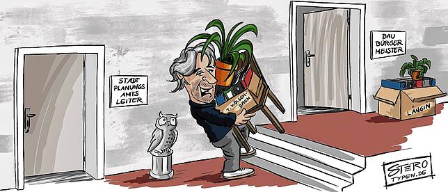 Bild 14: Karikatur der Woche: Überlingen hat sie jetzt, die Halle für jeden Sport und alle Bälle