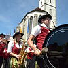 Der Musikverin Homberg-Limpach kommt beim Sternmarsch auf den Marktplatz.Bilder: Jörg Büsche