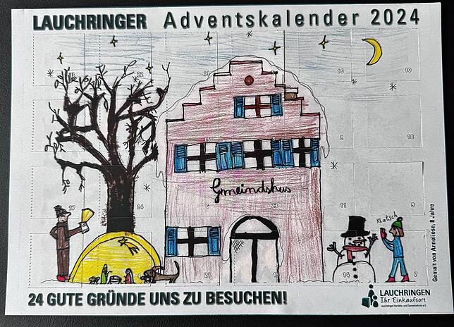 Die achtjährige Anneliese aus Lauchringen hat das Titelbild zum Adventskalender 2024 gezeichnet.
