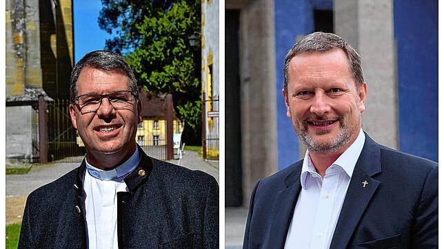 Viele Katholiken tun sich aktuell schwer mit ihrer Kirche. Das bekommen auch die Dekane Peter Nicola (links) und Bernd Herbinger zu spüren.