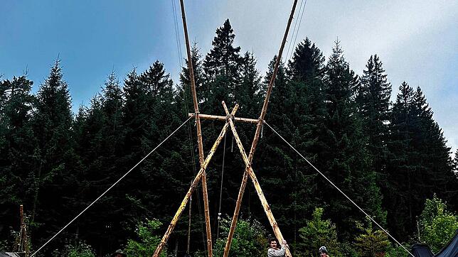 Die Wehrer Pfadfindertruppe befindet sich gerade in Furtwangen im Sommerlager.