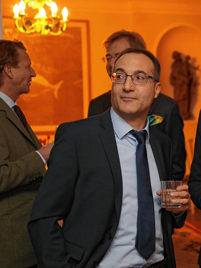 Bürgermeisterstellvertreter Alessandro Ribaudo beim Neujahrsempfang im Schloss Bodman.