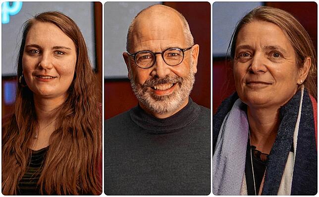 Sie sprechen über ihr Scheitern und was sie aus ihren Misserfolgen gelernt haben (von links): Svenja Koenig, Bert Overlack und Simone ...