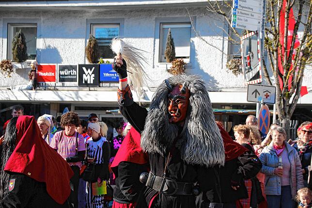 Bild 1: Bilder vom närrischen Treiben beim Treffen der Narren am Fasnachtsmontag in Stühlingen (Teil 2)