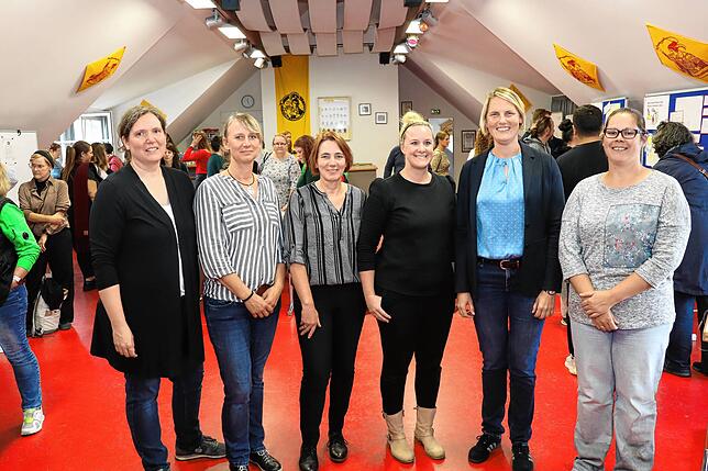 Sie haben die Beteiligung als Drop-In-Event organisiert (von links): Marion Knobelspies, Manuela Wittstock, Christine Graß, Tanja ...