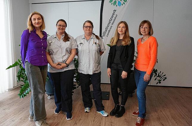 Im Einsatz für die Hospizarbeit: Anna Offermann-de Boor, Alexandra Brogle (Koordinatorin des Palliativnetzwerks), Nicole Quilitzsch, ...