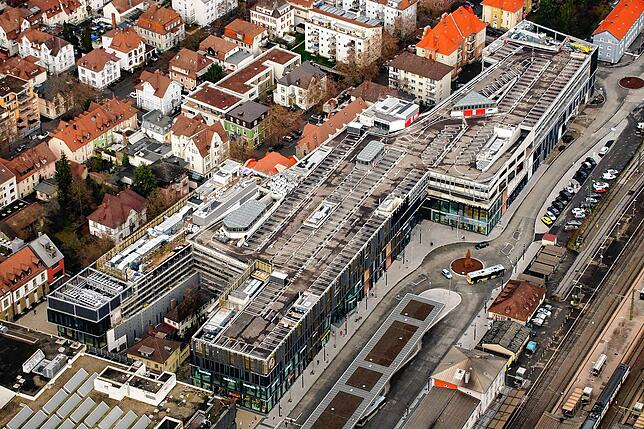 Das fertiggestellte Cano-Einkaufszentrum auf einem Luftbild vom Dezember 2020.