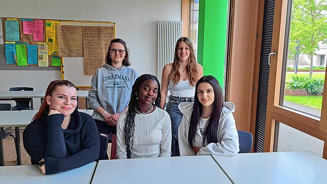Waren gerade mit Erasmus+ im Ausland: Germaine-Yael Strobel, Nina Günther, Tabita Matonsi, Amelia Zbierska und Rosella Suppa (von links).