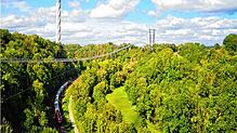 So soll die Hängebrücke aussehen, wenn sie fertig ist. Das Bild stammt von einer Präsentation.