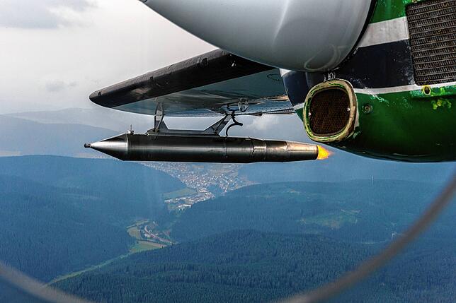 Der Hagelflieger am Donaueschingen Flugplatz ist wieder startbereit.