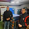 Devin Matern und Jan Winder in der Untersee Sporthalle nach dem Training ihrer Boxkollegen vom Boxclub Radolfzell. Wegen Erkältungen ...