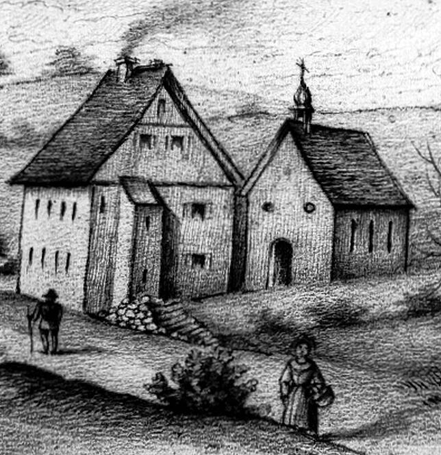 Beim Leprosenhaus stand die Kapelle St. Katharina (rechts), an die heute nur noch ein Straßenname erinnert.