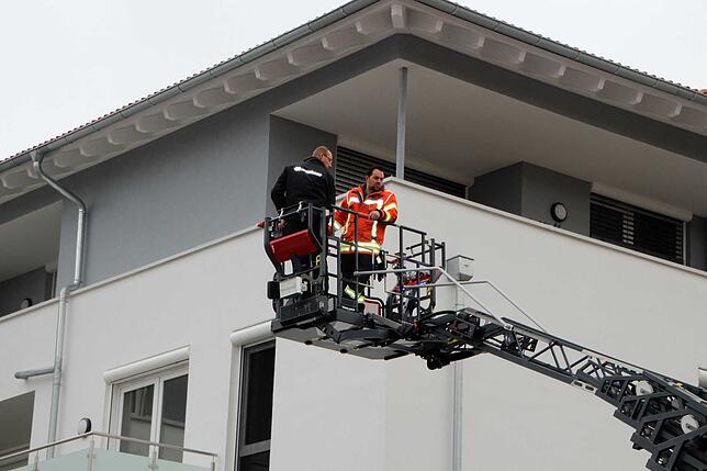 Bild 9: Bilder von der Drehleiter-Demonstration der Feuerwehr Blumberg
