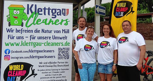 Die Klettgau Cleaners informierten in Küssaberg über ihr Engagement: (von links): Achim Meyer, Sandra Hiesel, Verena Sparakowski und ...