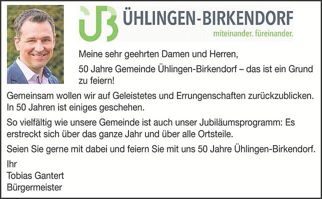 Bild 22: 50 Jahre Gemeinde Ühlingen-Birkendorf : Fünf Bürgermeister in 50 Jahren