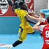 Der Konstanzer Neuzugang Luis Foege (links) traf in Hard einmal.