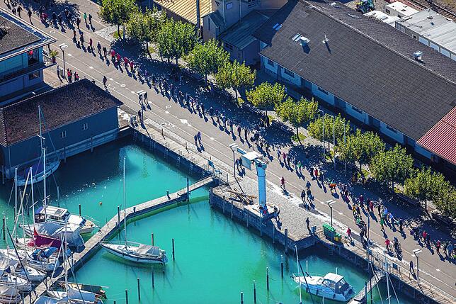 Bild 2: "Querdenker"-Menschenkette Bodensee