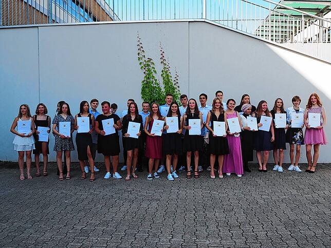 Eine Abschlussklasse der Realschule: die 10b.