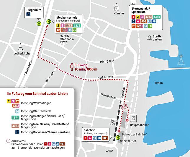 Bild 1: Busse am Konstanzer Bahnhof halten jetzt woanders - das müssen Fahrgäste beachten