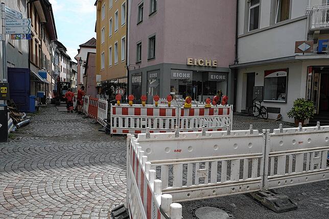Die Bauarbeiten Metzgergasse/Fischergasse/Spitalplatz sollten bis Ende Monat abgeschlossen sein.