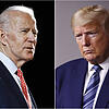 ARCHIV - 06.04.2020, USA, ---: KOMBO - Joe Biden (l), der ehemalige Vizepräsident der USA und  Präsidentschaftsbewerber der ...